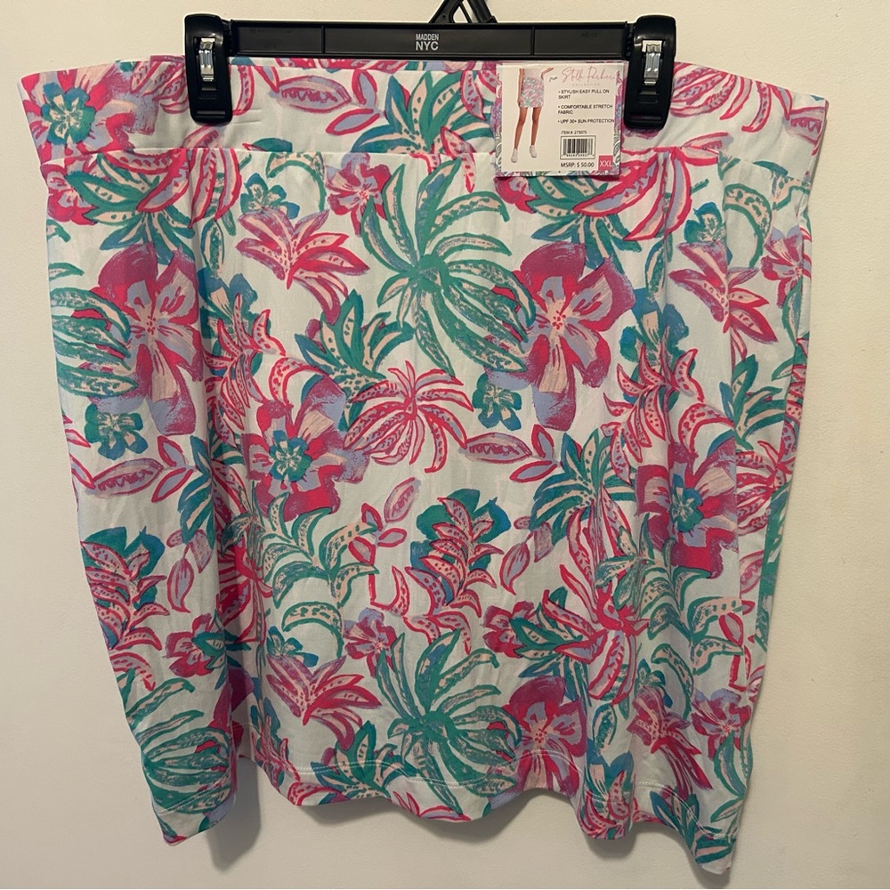 NEW - Stella Parker - Floral Print Skort - Size: XXL